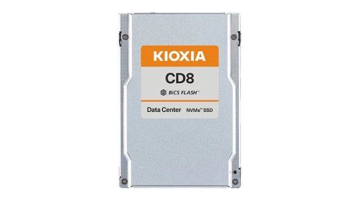 2,5 collu SSD Kioxia CD8-R 1,92 TB PCIe 4.0 NVMe — 7200 MB/s lasīšana, 3500 MB/s rakstīšana, MTBF 2,5 M h