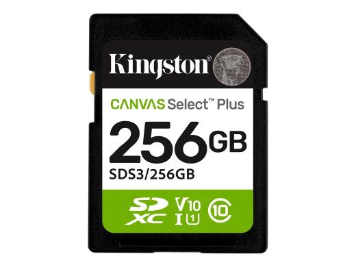 Kingston Canvas Select Plus 256GB SDXC UHS-I Mälukaart, 150MB/s