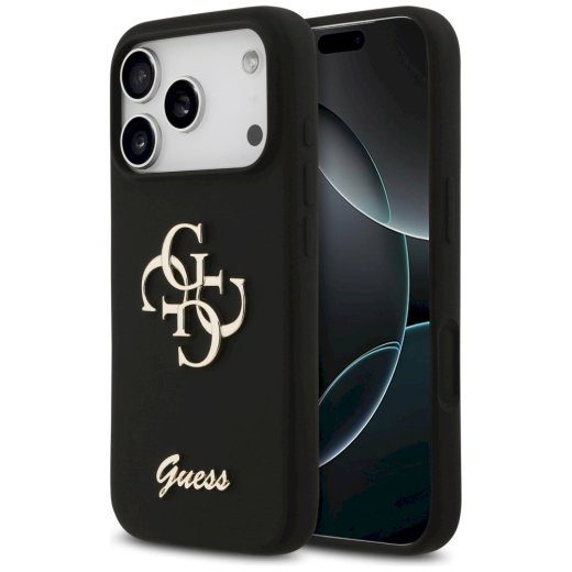 Guess Silicone Big 4G Script ümbris iPhone 17 Pro jaoks / must