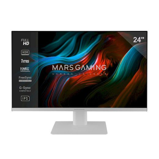 Mars Gaming MV24W arvutinäidik 24" Fast IPS 120Hz 1ms / valge