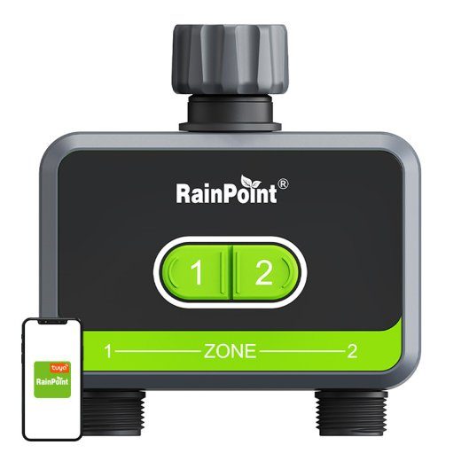 RainPoint 2-tsooni kastmissüsteemi kontroller rakendusega