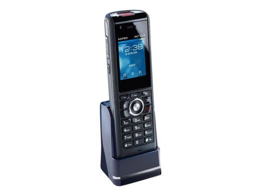 AGFEO DECT 65 IP lisajuhtmevaba käepuhver ilma kõne tuleva isiku ID-ta must