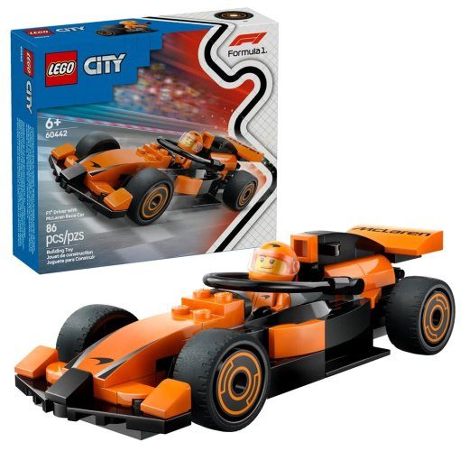 LEGO CITY 60442 F1 sõitja McLaren'i võiduga autoga