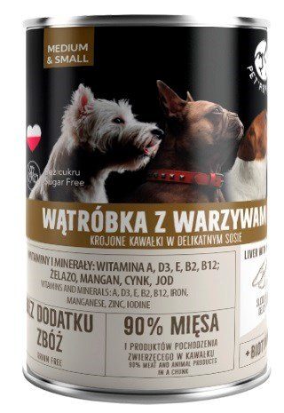PET REPUBLIC Täiskasvanud keskmise suurusega & väikese veiseliha koos köögiviljadega - niiske koeratoit - 400g