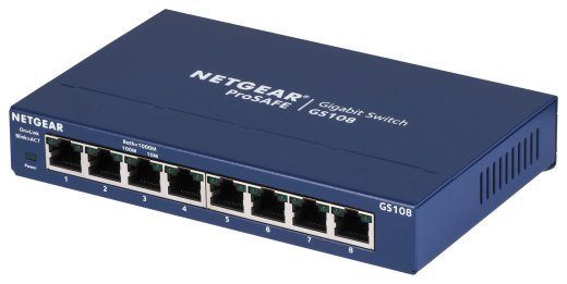 NETGEAR GS108GE võrukaitse Unmanaged Gigabit Ethernet (10/100/1000) sinine