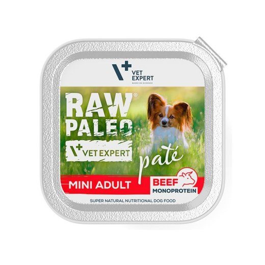 VETEXPERT Raw Paleo Pate Mini Adult Veis - märg koeratoit - 150 g
