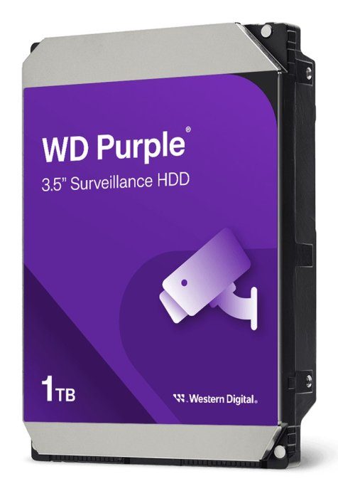 WD Purple 1TB SATA 6Gb/s sisema 64MB puhverikahtega HDD 3.5tolline