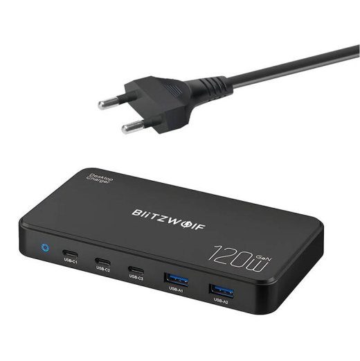 Laadimisjaam Blitzwolf BW-i100 5in1 120W