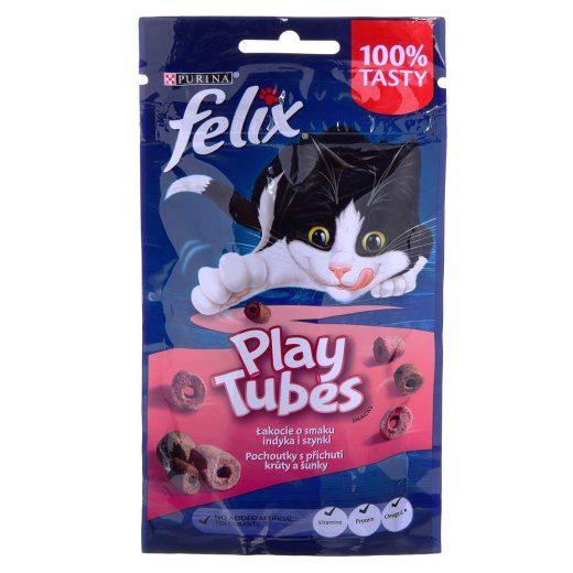 FELIX Play Tubes kalkun, sink - kuiv kassitoit - 50 g