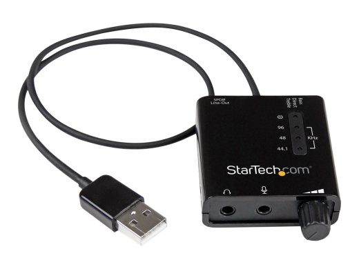 StarTech.com USB Sound Card with SPDIF Digital Audio & Stereo Mic - External Sound Card for Laptop or PC - SPDIF Output (ICUSBAUDIO2D) USB 2.0 Exte...