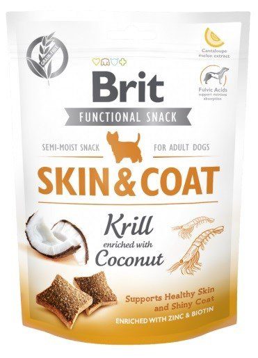BRIT Functional Snack Skin&Coat Krill - Koera lemmik - 150g