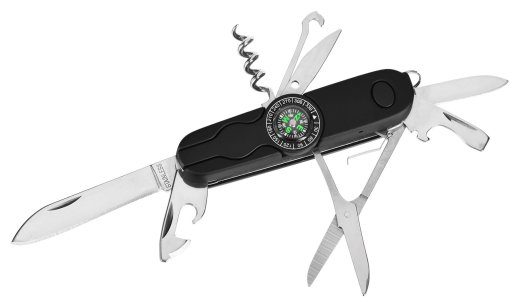 AZYMUT Izeron Pocket Knife - 13 Tools + Belt Pouch (HK20017-8BL)