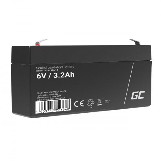 Green Cell AGM14 UPS baterija Uždaryta švino rūgšties (VRLA) 6 V 3.2 Ah