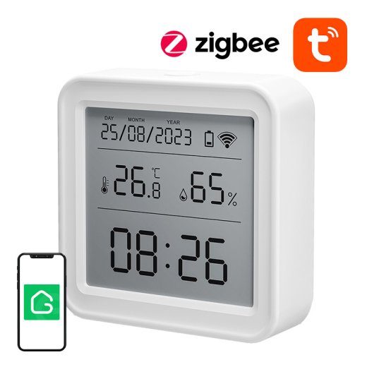 Zigbee Gosund ST17 LCD nutikas temperatuuri ja niiskuse sensor Tuya