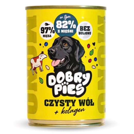 DOBRY PIES Mono Pure Ox + Collagen märgkoeratoit - 400 g