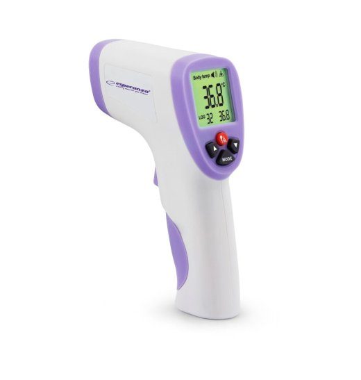 Esperanza ECT002 digitaalne kehatemperatuur mõõdur Kaugsensori temperatuurmõõtur Lilla, Valge Kõrv, Peegel, Suu, Rektaal, Alusõlg Nupud
