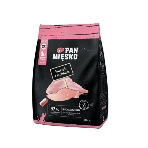 PAN MIĘSKO Chicken with rabbit - kuiv kassitoit - 400g