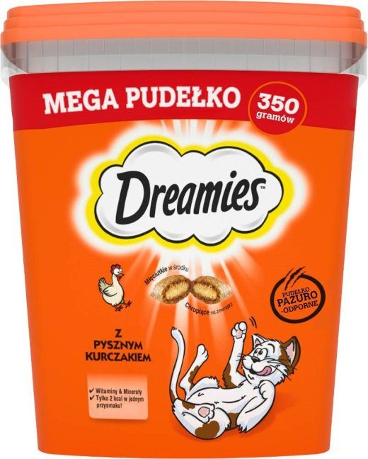 DREAMIES Segatud maitsega kana ja juustuga - kassilemmik - 350g