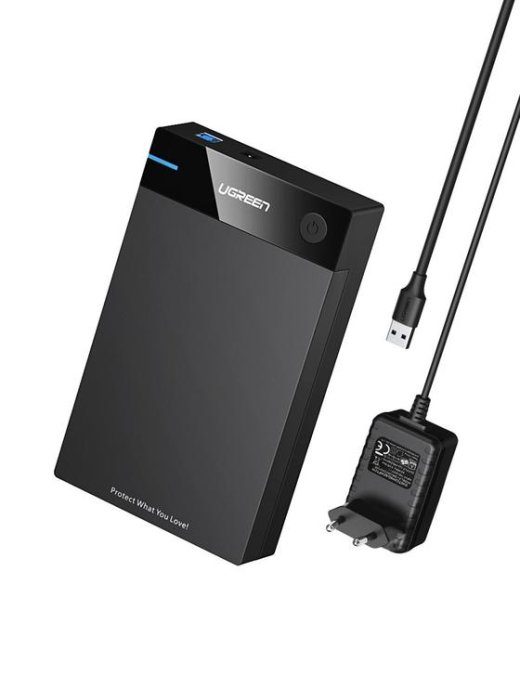 Ugreen 50422 HDD/SSD Korpuse must, 2.5/3.5 tolli