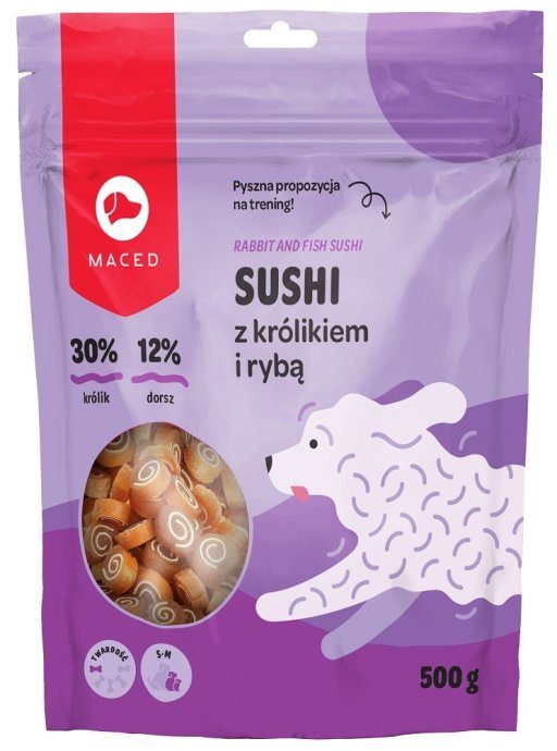 MACED Sushi koos küüliku ja kalaga - koera närimisvahend - 500g