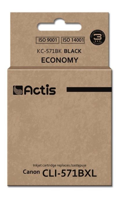 Actis KC-571BK tint (asendus Canon CLI-571BK-le; Standard; 12 ml; must)