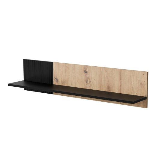 Cama MERCI riiul 110x20x25 must/tamm käsitööline