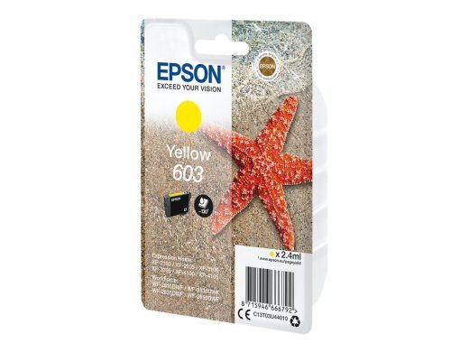 Epson 603 Yellow 130-leheküljeline tint C13T03U44010