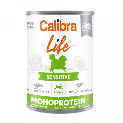 CALIBRA LIFE Sensitive küülik - märg koeratoit - 0.4kg