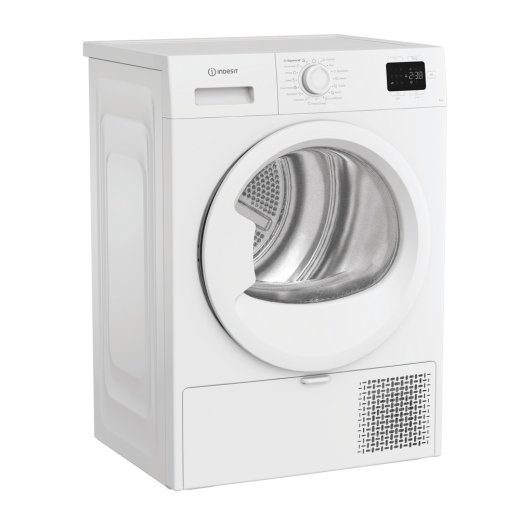 INDESIT Džiovykla C YSD 83D WW EE Energijos efektyvumo klasė D Priekinis krovimas 8 kg Šilumos siurblys LED Gylis 54,5 cm Baltas