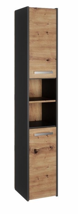Topeshop S30 ANTRACYT/ARTISAN kobasė baltas tualetinių priemonių sandėlio kabinas