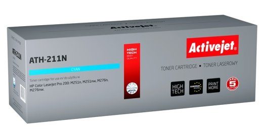 Activejet ATH-211N Toner (asendus HP 131A CF211A-le, Canon CRG-731C-le; Supreme; 1800 lehte; tsüaan)