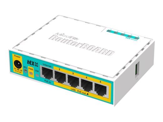 MIKROTIK RB750UPr2 hEX PoE lite ruuter 5x RJ45 100Mb/s 1x USB