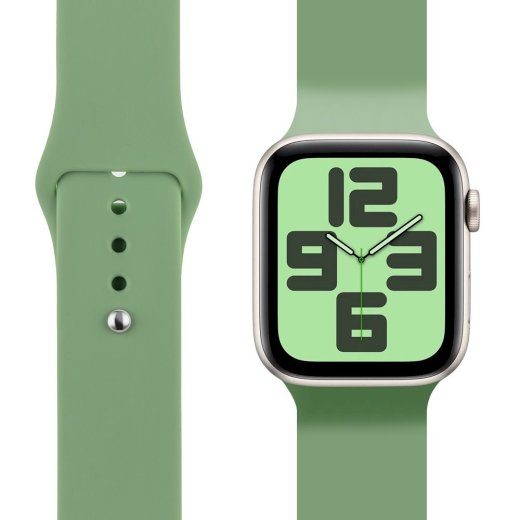 OBAL:ME Silicone Strap for Apple Watch 42-49mm M-L / green