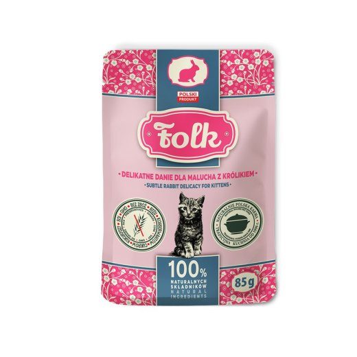 FOLK Kitten Subtle küüliku delikatess - märgkassitoit - 85g