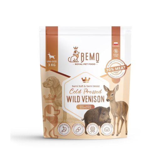 BEMO Külm Pressitud Põldveiseliha Kuiv Koeratoit - 3kg