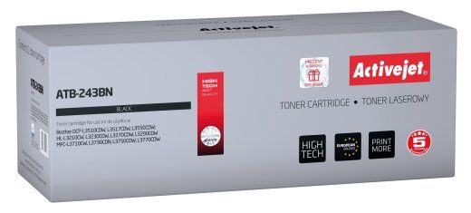 Activejet ATB-243BN Toner (asendaja Brother TN-243BK jaoks; Supreme; 1000 lehekülge; must)