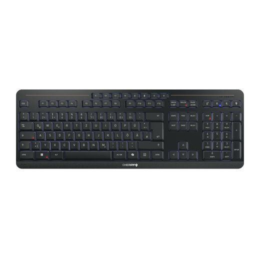 CHERRY Stream klaviatuur Ultimate, USB + RF juhtmevaba + Bluetooth, QWERTZ, saksa, must