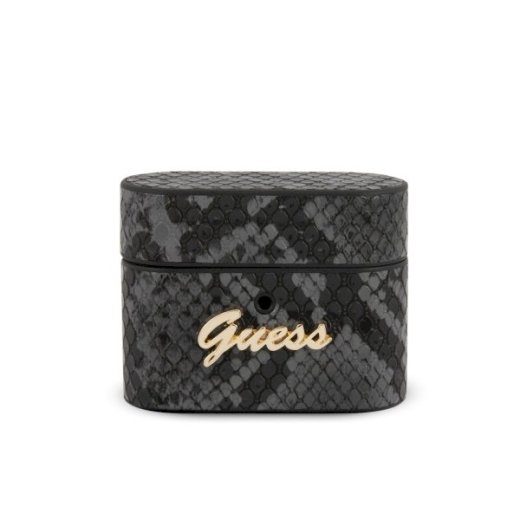 Guess GUACAPPUSNSMLBK AirPods Pro Ümbris Pythoni Nahk Kogumik / must