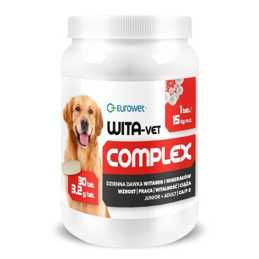 EUROWET Wita-Vet Complex 3,2g - koerade toidulisandid - 30 tabletti