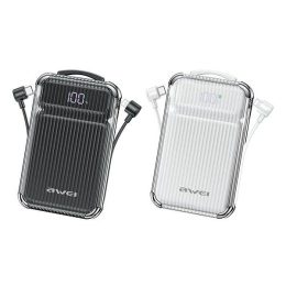 10000mAh 38.5W P89K Power Bank with Integrated Cables