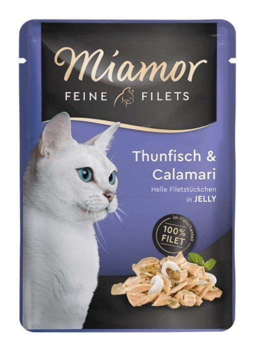 MIAMOR Feine Filets Tuna with squid - wet cat food - 100g