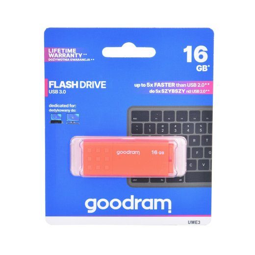 Goodram UME3-0160O0R1 USB mälu 16 USB Type-A 3.2 Gen 1 (3.1 Gen 1) Oranž