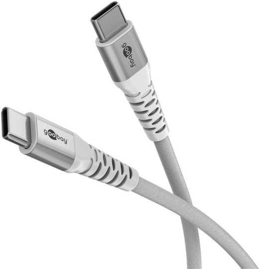 Goobay USB-C Supersoft tekstilinė kabelė su metaliniais plugais 70193