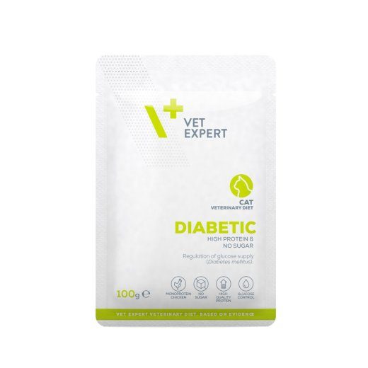 VETEXPERT Loomaarsti Dieet Diabeeti Kassi - märgist kööki - 100g