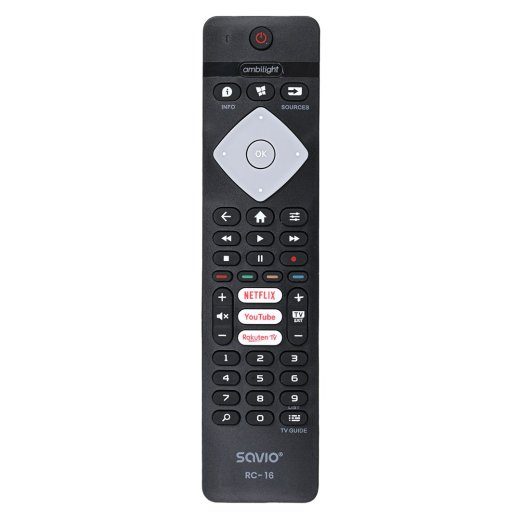 Savio RC-16 Universal Remote Control/Replacement for Philips TV, SMART TV