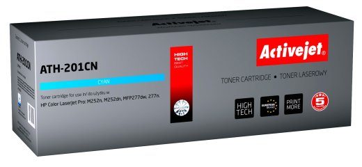 Activejet ATH-201CN tooner HP printerile HP 201A CF401A CRG045 asenduseks; Supreme; 1400 lehte; tsüaan
