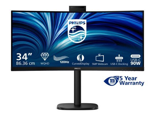 Philips 34B2U3600CH 34 VA UltraWide 3440 x 1440 HDMI DisplayPort USB-C 120Hz