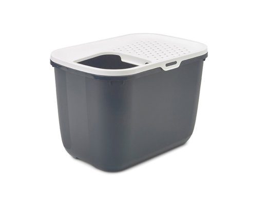 Savic HOP Anthracite with White Lid Cat Litter Tray 58.5x39x39.5 cm 1 pc.