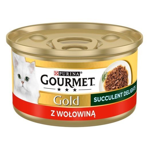 PURINA Gourmet Gold Succulent Delights veiseliha - 85g märgkassitoit