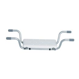 Adjustable recessed bathtub bench